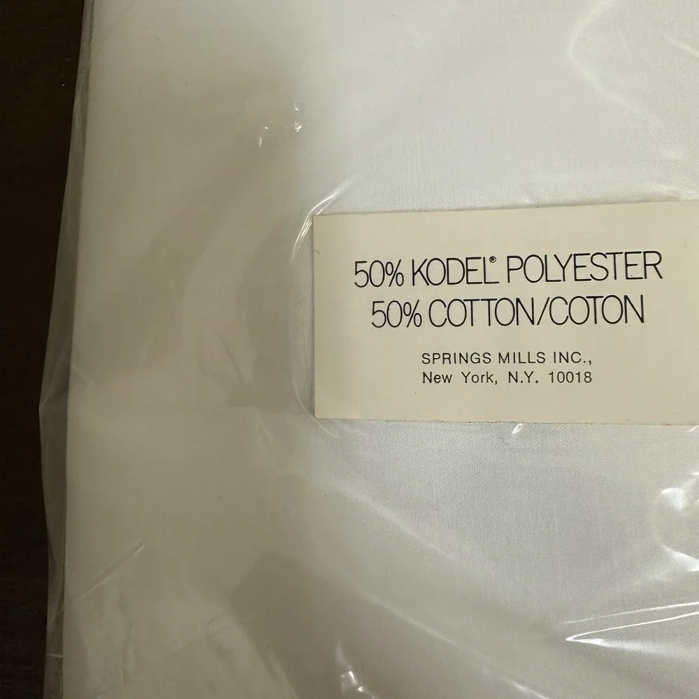 Vintage Springmaid No Iron Percale Long Twin Flat Sheet Made in USA NOS NEW